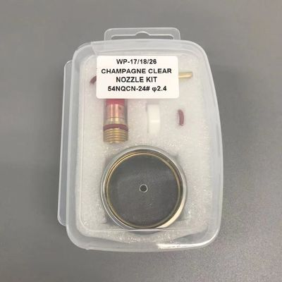 WP-17/18/26 TIG Laslampen Accessoires 24 Champagne Clear Nozzle Kit met beveiliging
