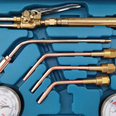 Gas lassen en snijden fakkel kit zuurstof acetyleen brazing set met draagtas ideaal