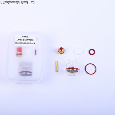 Stubby Gas Lens 10 Pyre Glass Cup Clear Nozzle Kit voor WP-17/18/26 Tig Las Torch