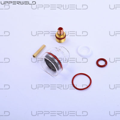 TIG Las Torch Stubby Gas Lens 12 Pyre Glass Cup Clear Nozzle Kit Voor WP-17/18/26