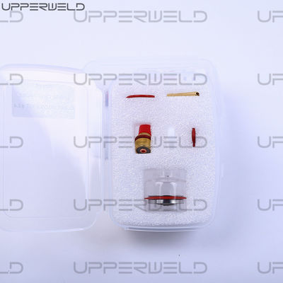 TIG Las Torch Stubby Gas Lens 12 Pyre Glass Cup Clear Nozzle Kit Voor WP-17/18/26