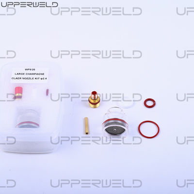 TIG Las Torch Stubby Gas Lens 12 Pyre Glass Cup Clear Nozzle Kit Voor WP-17/18/26