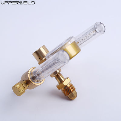 Messing Dubbele Uitvoer Argon Gas Regulator Stroommeter met CGA580 Inlaat en 5/8 Outlet