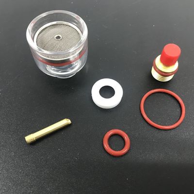 WP9/20 2.4mm TIG Las Torch Stubby Gas Lens Glass Kit voor Wp17/18/26 Tig Torch 2kg