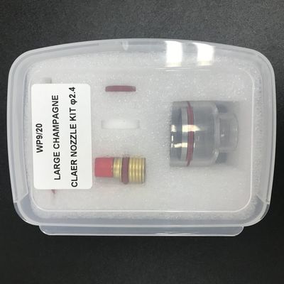 WP9/20 2.4mm TIG Las Torch Stubby Gas Lens Glass Kit voor Wp17/18/26 Tig Torch 2kg