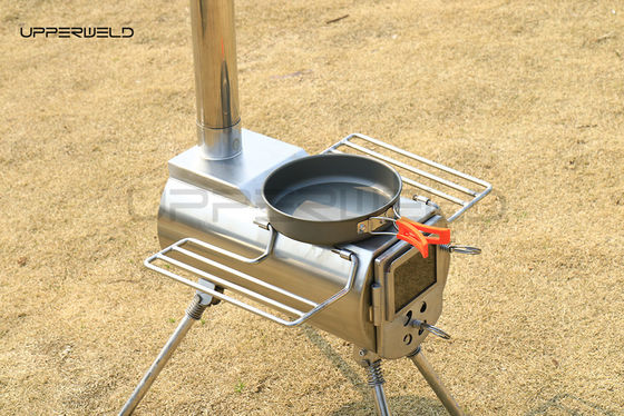 Draagbare houtkachel Grill Roestvrij staal buitendook voor camping koken