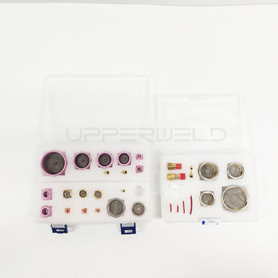 Collet Body TIG Welding Torch Accessories Kit voor WP-17/18/26 Keramische gaslenzen met spuitstuk