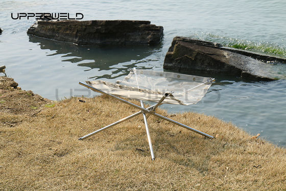Outdoor Camping Roestvrij staal open haard met roestvrij afwerking en draagbaar ontwerp