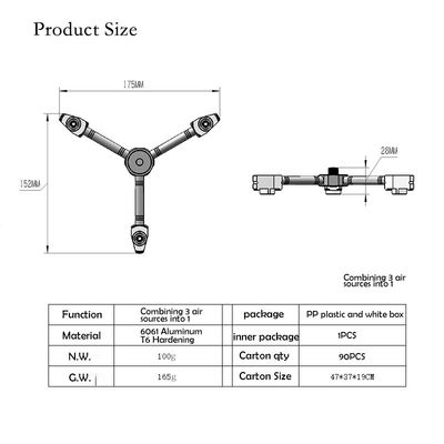 Outdoor Camping Lamp Converter met 97g Aluminium Alloy Gas Tank Conversion Head Tools