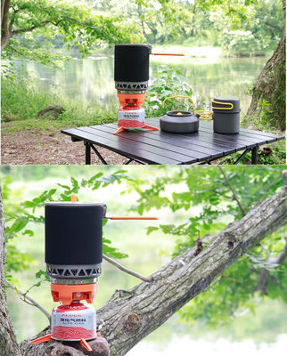 Poly Outdoor Stove Windbestendige 1600W picknick gaskachel met geïntegreerde pot en kom