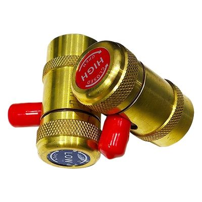 Een hoge en een lage connector alle koper R744 snel paar voor koelmiddel opladen