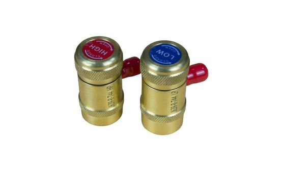Een hoge en een lage connector alle koper R744 snel paar voor koelmiddel opladen
