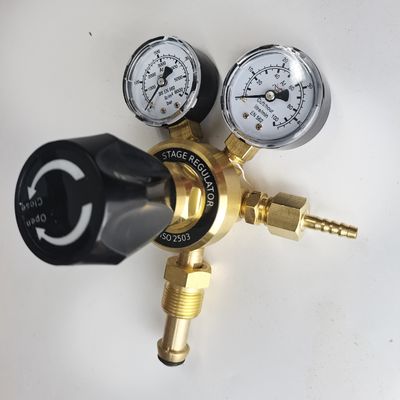 ODM ondersteund British Style Argon Gas Regulator Dual Co2 Flowmeter voor hogedruk Mig Tig Las