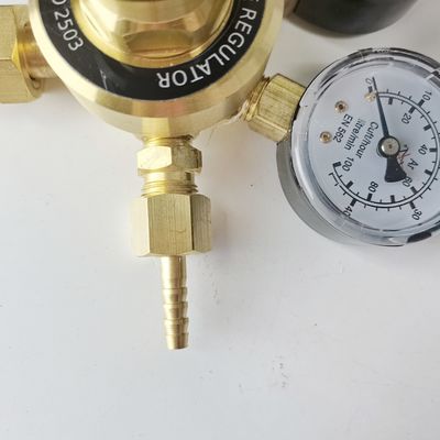 ODM ondersteund British Style Argon Gas Regulator Dual Co2 Flowmeter voor hogedruk Mig Tig Las