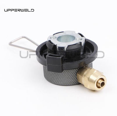 Zwarte eenstuk gaskachel cassette regulerende klep gas tank connector schakelen klep kachel adapter