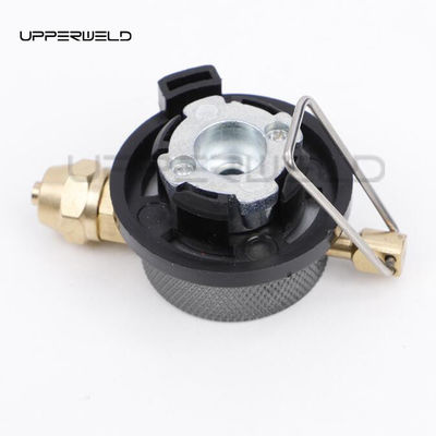 Zwarte eenstuk gaskachel cassette regulerende klep gas tank connector schakelen klep kachel adapter