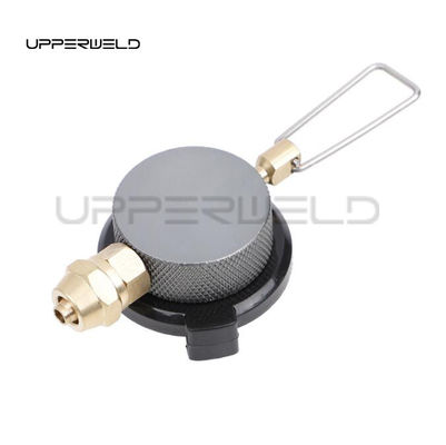 Zwarte eenstuk gaskachel cassette regulerende klep gas tank connector schakelen klep kachel adapter