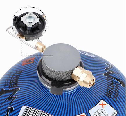 Zwarte eenstuk gaskachel cassette regulerende klep gas tank connector schakelen klep kachel adapter