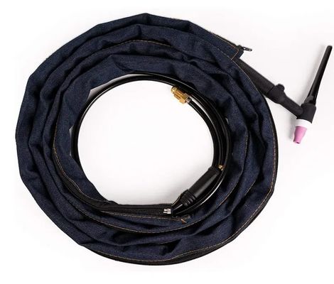 Verwarmingsbescherming Blauwe brandwerende denimjas voor kabelbedekking TIG-las