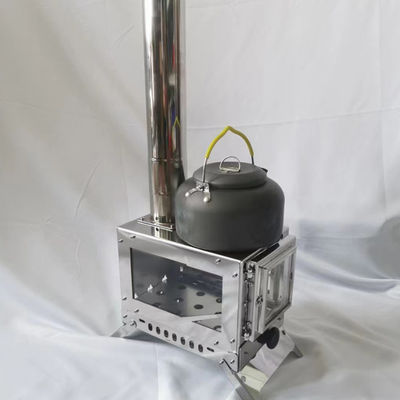 Compacte en duurzame buitenste houtkachel voor kamperen 23*15*17cm