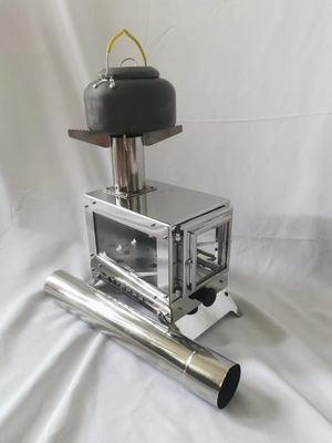 Compacte en duurzame buitenste houtkachel voor kamperen 23*15*17cm