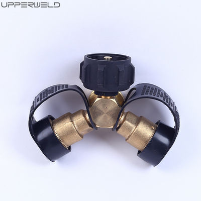 Y-splitter voor buitenpropanentank met niveau-indicatormeter en QCC-1-draaduitlaat