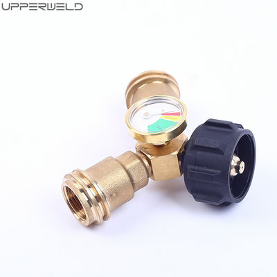Y-splitter voor buitenpropanentank met niveau-indicatormeter en QCC-1-draaduitlaat