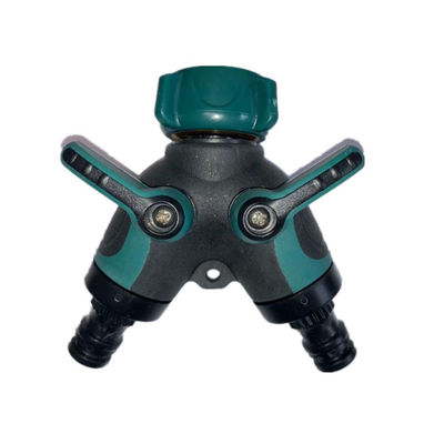Messing Tuin slang connector kraan splitter met 2 kleppen en 2 wasmachines Connect Fittings