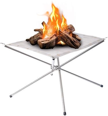 Tabletop Bio Fire Pit Collapsible Steel Mesh Kamin voor Kamperen Achtertuin en Tuin