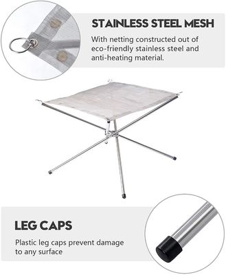 Tabletop Bio Fire Pit Collapsible Steel Mesh Kamin voor Kamperen Achtertuin en Tuin