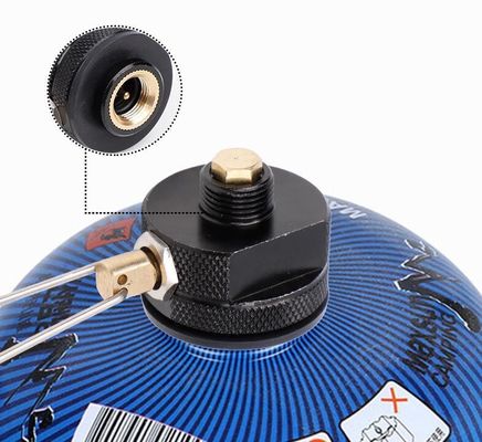 Op maat gemaakte ondersteuning OBM Zwart Oranje Camping Stove Burners Propane Tank Refill Adapter