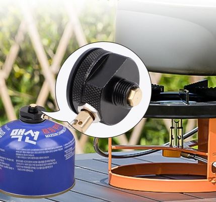 Op maat gemaakte ondersteuning OBM Zwart Oranje Camping Stove Burners Propane Tank Refill Adapter