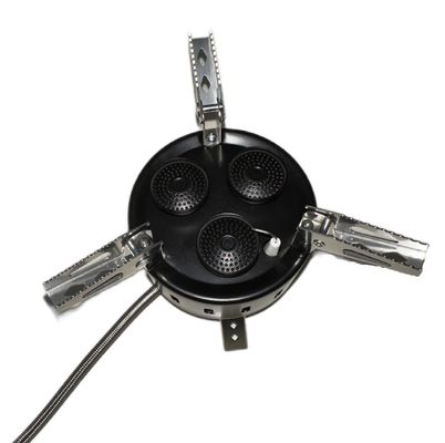 Outdoor BBQ gaskachel met drie spuitkop mini draagbare opvouwbare campingbrander