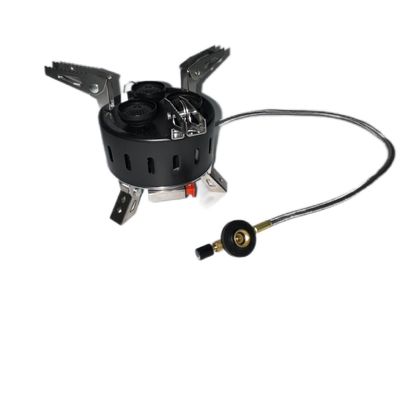 Outdoor BBQ gaskachel met drie spuitkop mini draagbare opvouwbare campingbrander