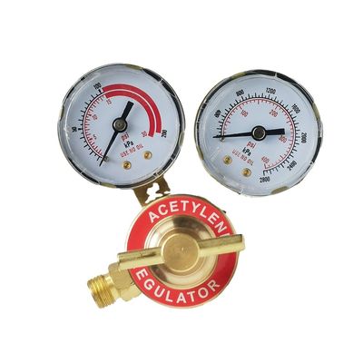 Max. Uitlaatdruk 10 bar Aanpasbare Messing Dual Stage Gas Regulator voor Lassen