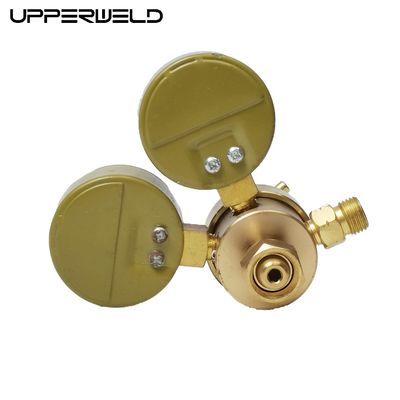 Max. Uitlaatdruk 10 bar Aanpasbare Messing Dual Stage Gas Regulator voor Lassen