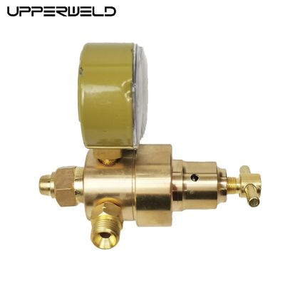 Max. Uitlaatdruk 10 bar Aanpasbare Messing Dual Stage Gas Regulator voor Lassen