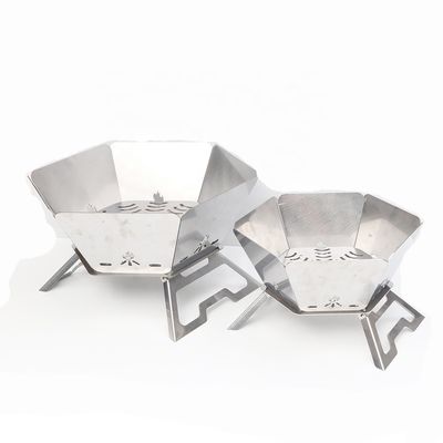 Draagbare BBQ houtskool kampvuurkachel met bovenste vouwontwerp 570mm*570mm*300cm