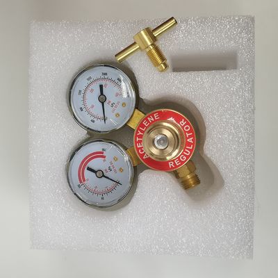 Max. Uitlaatdruk 10 bar Aanpasbare Messing Dual Stage Gas Regulator voor Lassen