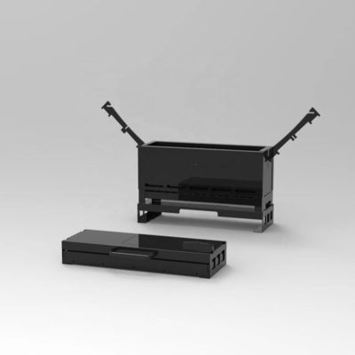 Outdoor Camping Roestvrij staal BBQ kachel Schoon Afwerking Boven half-eenheid Brandtafel