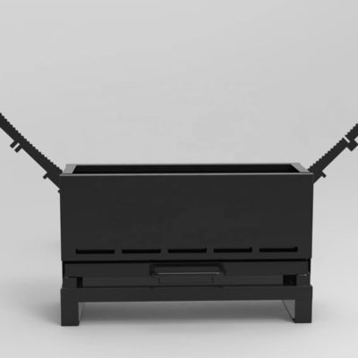 Outdoor Camping Roestvrij staal BBQ kachel Schoon Afwerking Boven half-eenheid Brandtafel