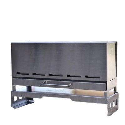 Metalen roestvrij staal BBQ half-eenheid brandstafel voor kamperen en picknicken