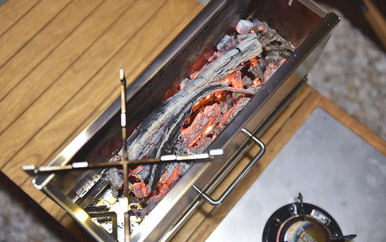 Metalen roestvrij staal BBQ half-eenheid brandstafel voor kamperen en picknicken