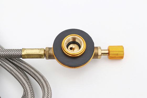 Roestvrij staal gasadapter slang voor BBQ vuurstarter camping kachel gasopvulling klep