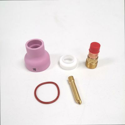 WP17 18 26 Tig Verbruiksartikelen Torch Gas Lens Wedge Collect Champagne Nozzle 53NACN Kit