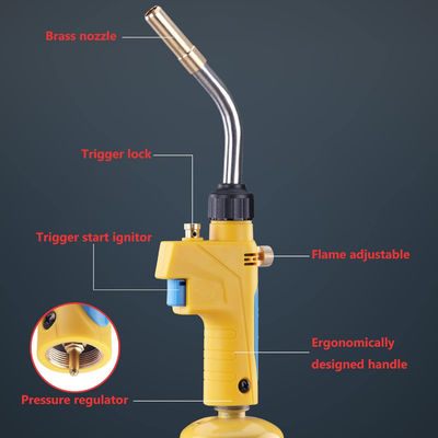 Koperen buizen Propaan fakkel voor HVAC soldering en brazing Trigger Start Mapp Gas fakkel