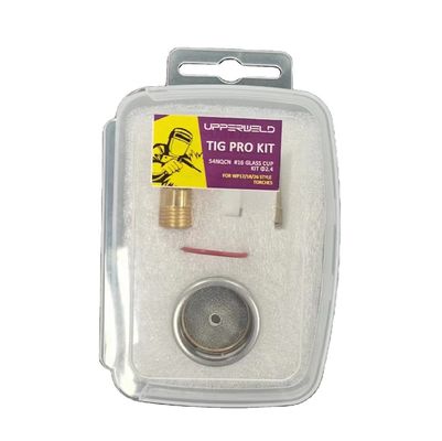 Lichte ontwerpen UPPERWELD WP17/18/26 54NQCN 16 Clear Glass Cup Nozzle Kit 2.4 voor TIG-lassen