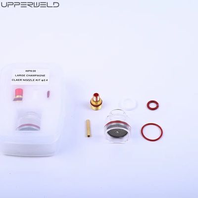 WP-17/18/26 2.4 TIG Laslampen Gaslens Kit 1/16' 3/32' 1/8' Clear Nozzle Pyrex Cup Kit