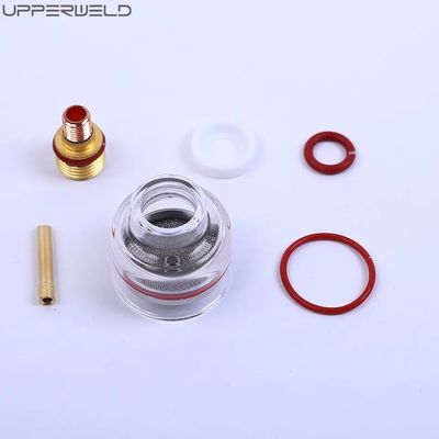 WP-17/18/26 2.4 TIG Laslampen Gaslens Kit 1/16' 3/32' 1/8' Clear Nozzle Pyrex Cup Kit