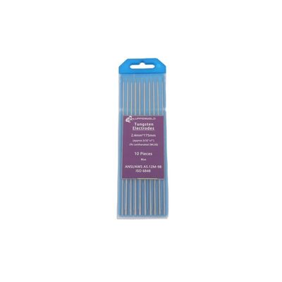 Wolfraamstaaf WL20 Blauw 2% Lanthanated TIG 1/16 3/32 1/8 inch x 7 voor aangepaste ondersteuning